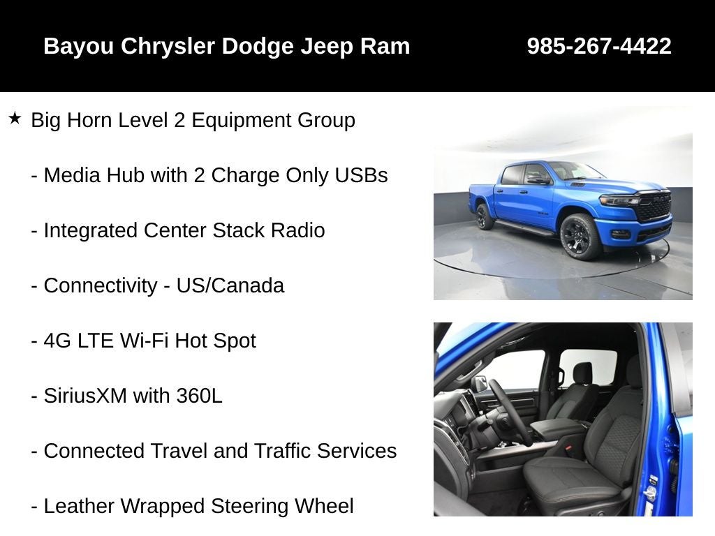 2026 RAM Ram 1500 RAM 1500 BIG HORN CREW CAB 4X4 5'7' BOX