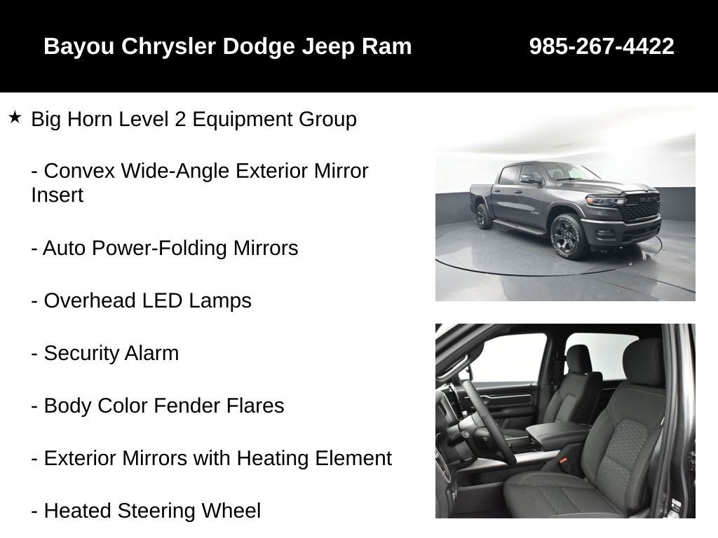 2026 RAM Ram 1500 RAM 1500 BIG HORN CREW CAB 4X4 5'7' BOX