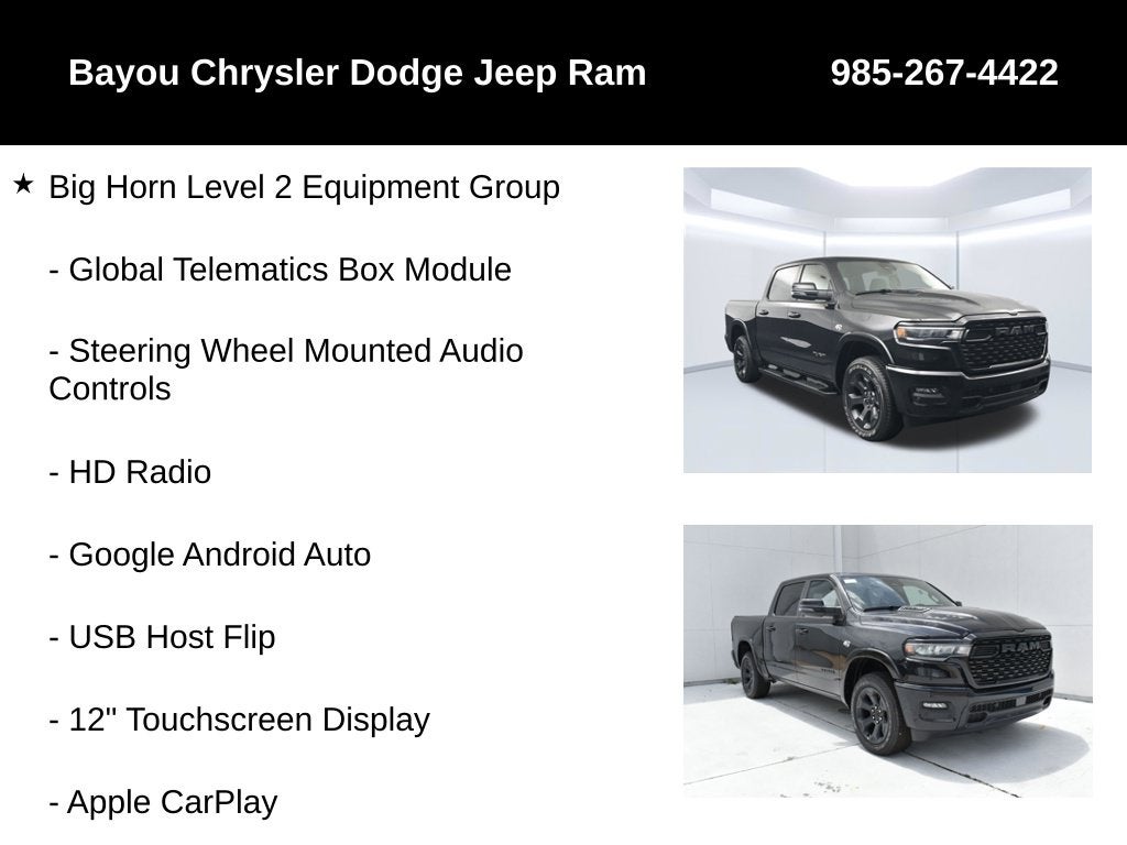 2026 RAM Ram 1500 RAM 1500 BIG HORN CREW CAB 4X4 5'7' BOX