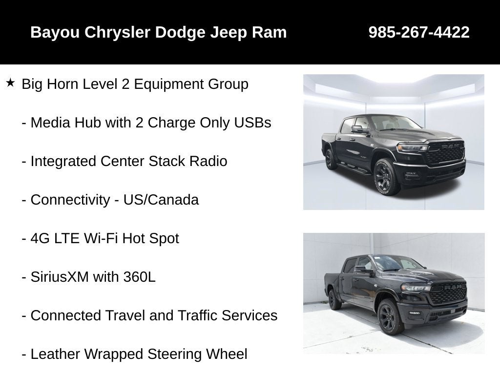 2026 RAM Ram 1500 RAM 1500 BIG HORN CREW CAB 4X4 5'7' BOX