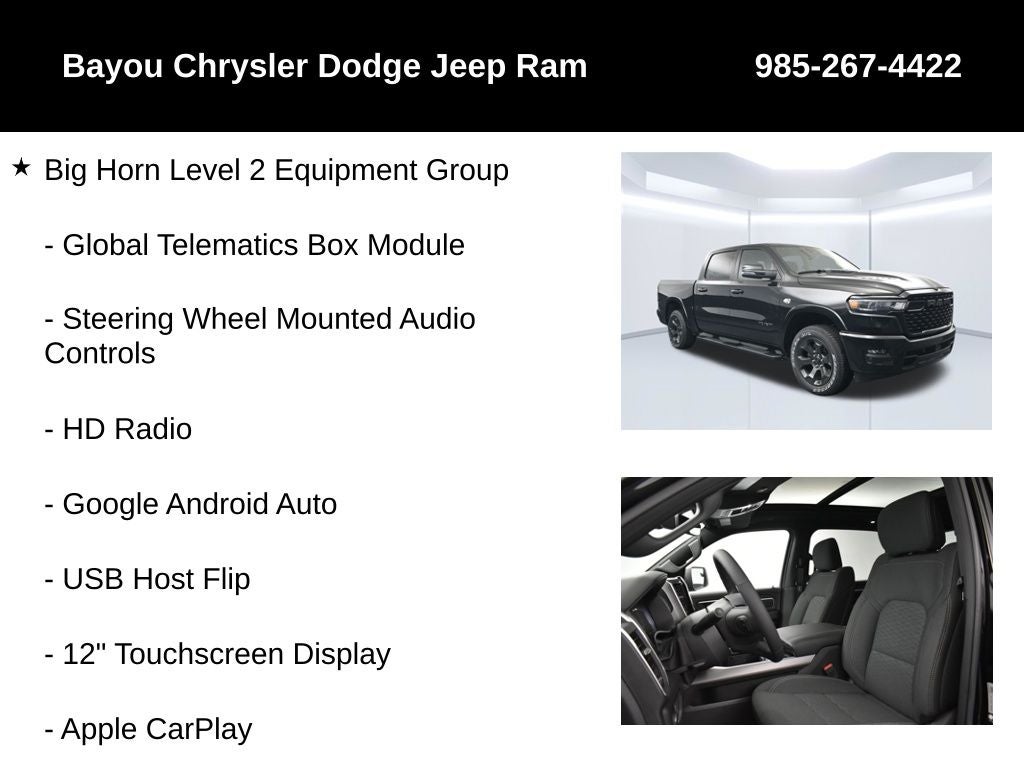 2026 RAM 1500 RAM 1500 BIG HORN CREW CAB 4X4 5'7' BOX