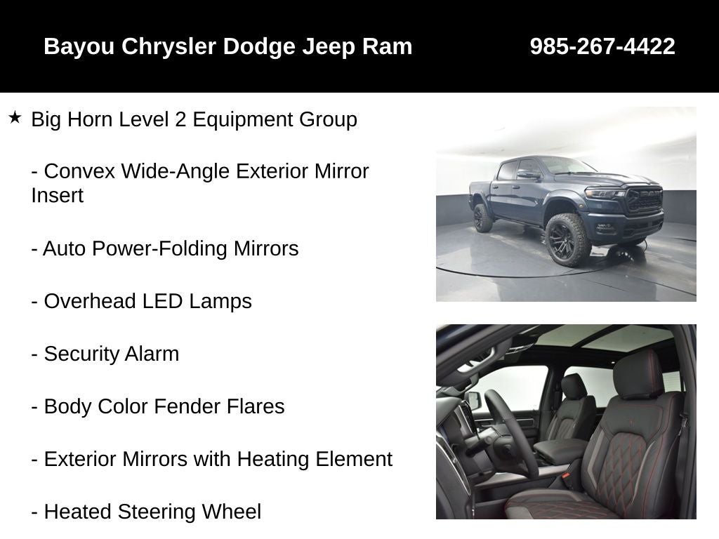 2026 RAM Ram 1500 RAM 1500 BIG HORN CREW CAB 4X4 5'7' BOX