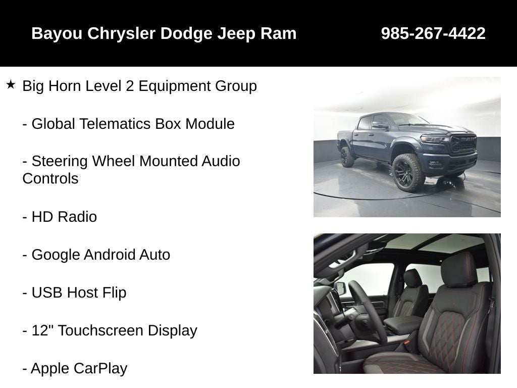 2026 RAM Ram 1500 RAM 1500 BIG HORN CREW CAB 4X4 5'7' BOX