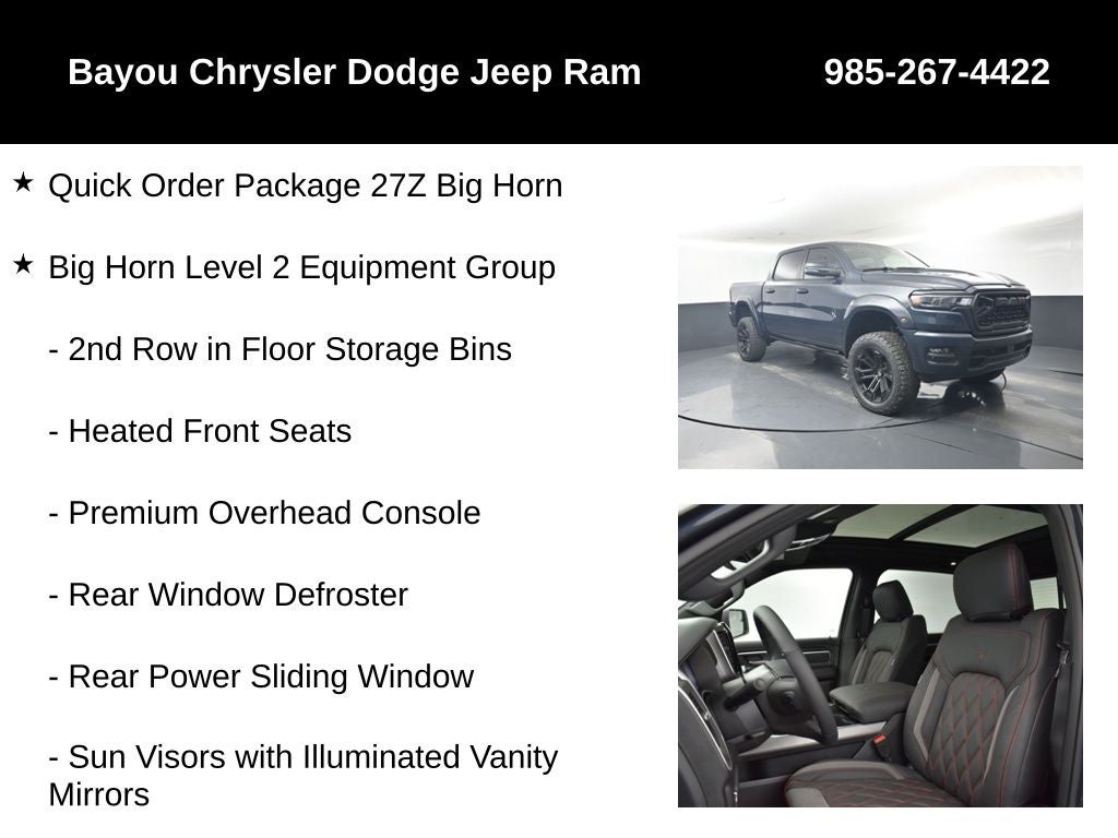 2026 RAM Ram 1500 RAM 1500 BIG HORN CREW CAB 4X4 5'7' BOX