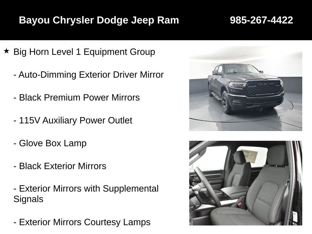 2026 RAM Ram 1500 RAM 1500 BIG HORN CREW CAB 4X4 5'7' BOX