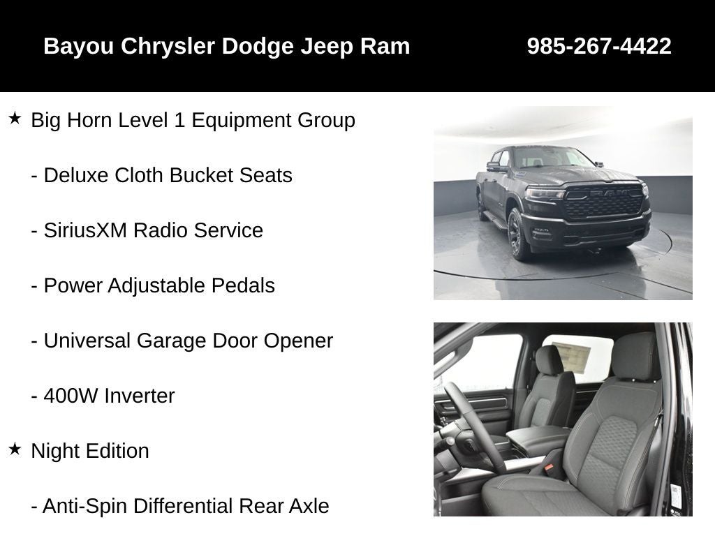 2026 RAM Ram 1500 RAM 1500 BIG HORN CREW CAB 4X4 5'7' BOX