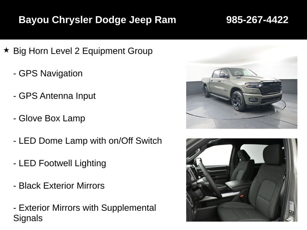 2026 RAM Ram 1500 RAM 1500 BIG HORN CREW CAB 4X4 5'7' BOX