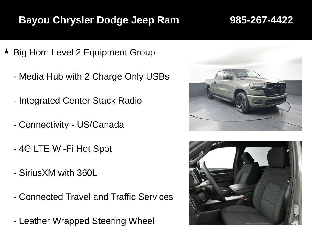 2026 RAM Ram 1500 RAM 1500 BIG HORN CREW CAB 4X4 5'7' BOX