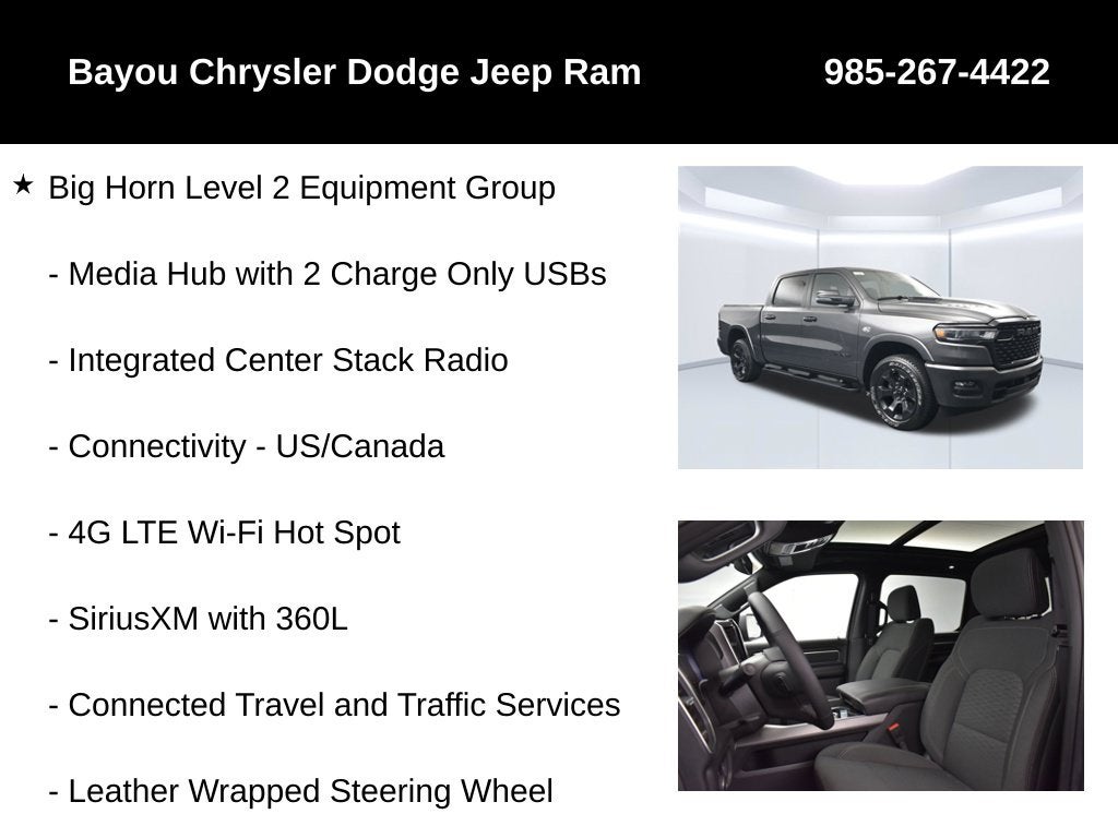 2026 RAM Ram 1500 RAM 1500 BIG HORN CREW CAB 4X4 5'7' BOX
