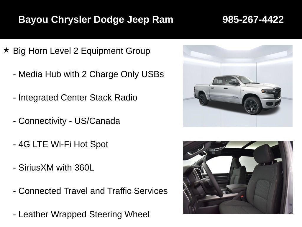 2026 RAM 1500 RAM 1500 BIG HORN CREW CAB 4X4 5'7' BOX