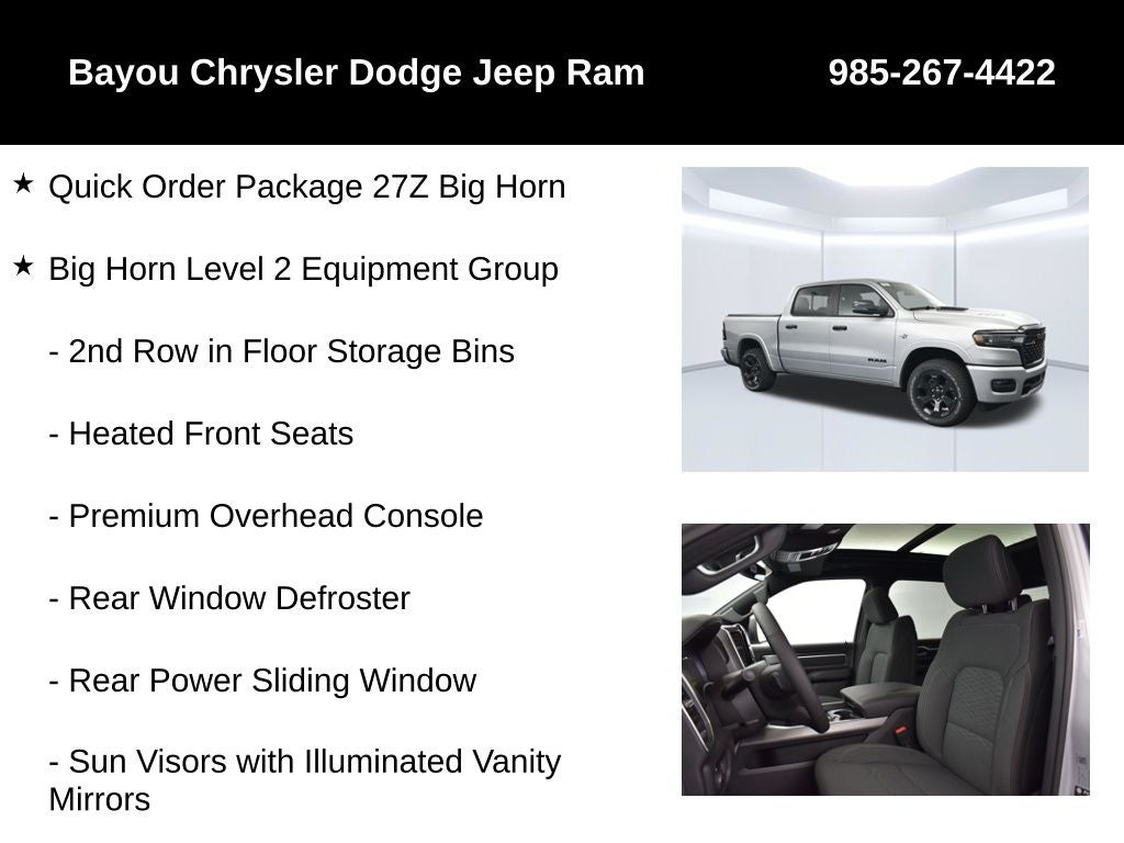 2026 RAM 1500 RAM 1500 BIG HORN CREW CAB 4X4 5'7' BOX