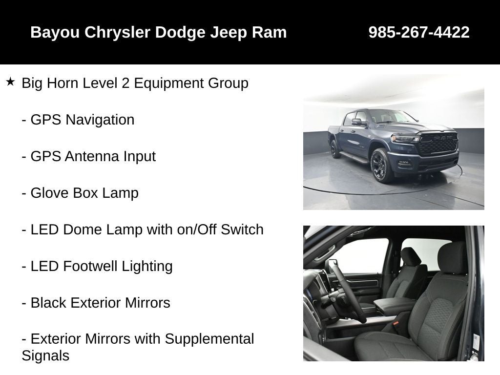 2026 RAM Ram 1500 RAM 1500 BIG HORN CREW CAB 4X4 5'7' BOX