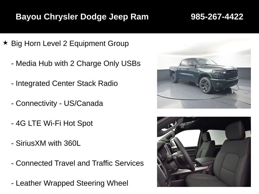 2026 RAM Ram 1500 RAM 1500 BIG HORN CREW CAB 4X4 5'7' BOX