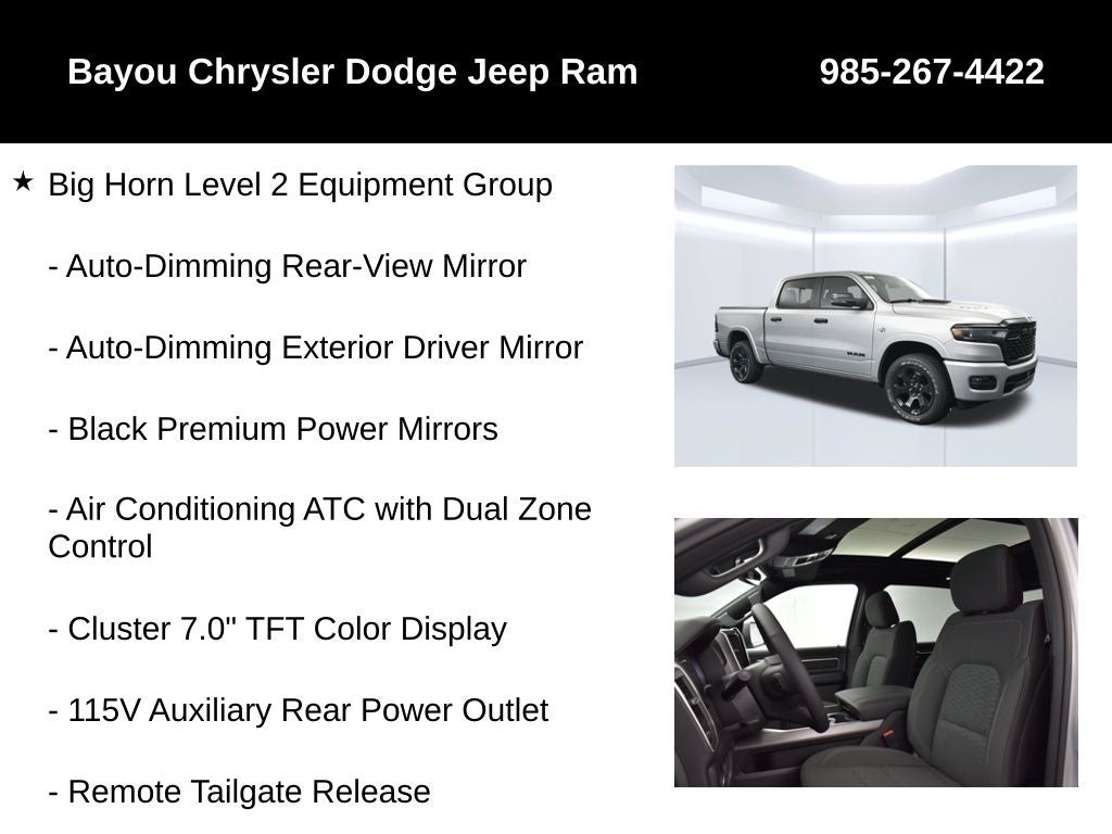 2026 RAM 1500 RAM 1500 BIG HORN CREW CAB 4X4 5'7' BOX