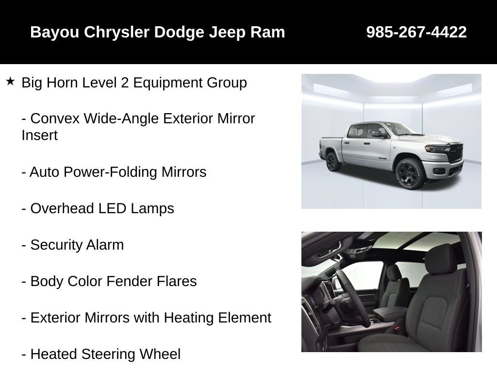 2026 RAM 1500 RAM 1500 BIG HORN CREW CAB 4X4 5'7' BOX