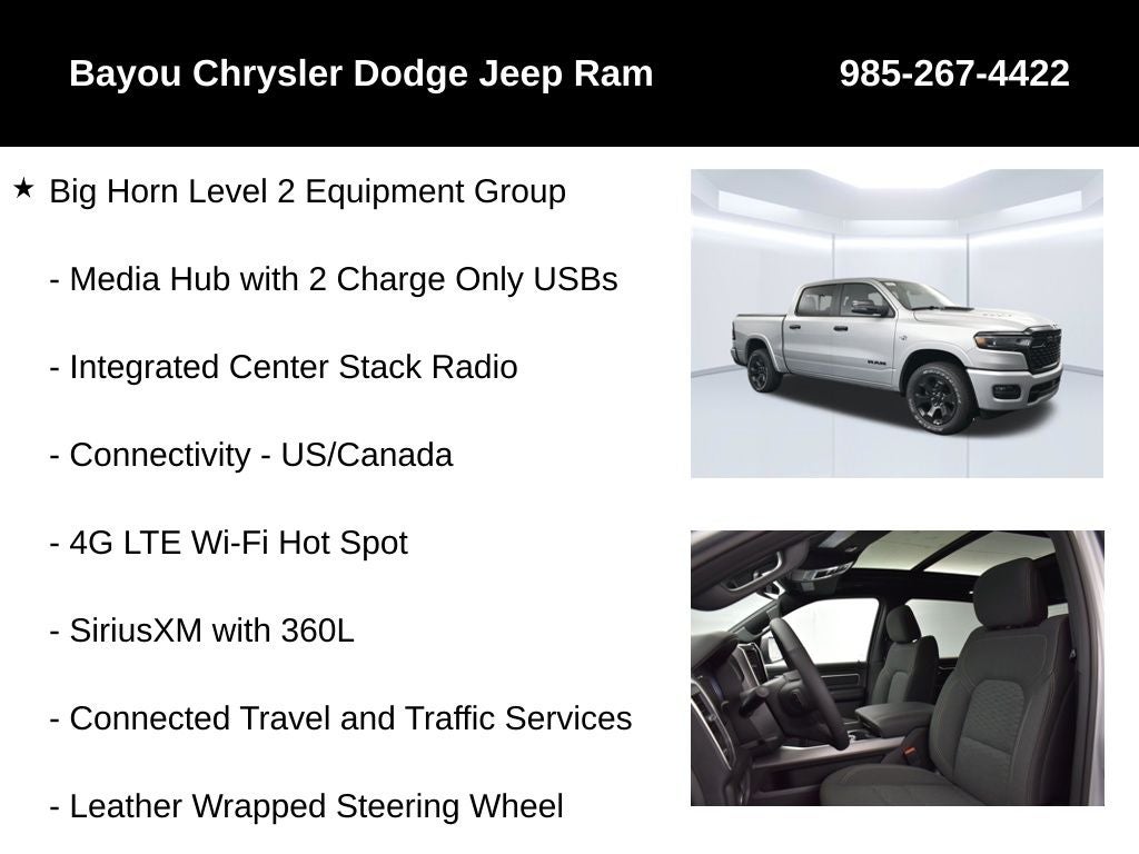 2026 RAM 1500 RAM 1500 BIG HORN CREW CAB 4X4 5'7' BOX
