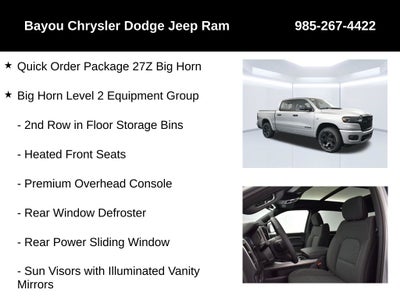 2026 RAM 1500 RAM 1500 BIG HORN CREW CAB 4X4 5'7' BOX