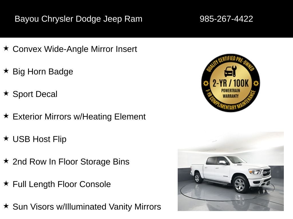 2022 RAM 1500 Big Horn Crew Cab 4x4 5'7' Box