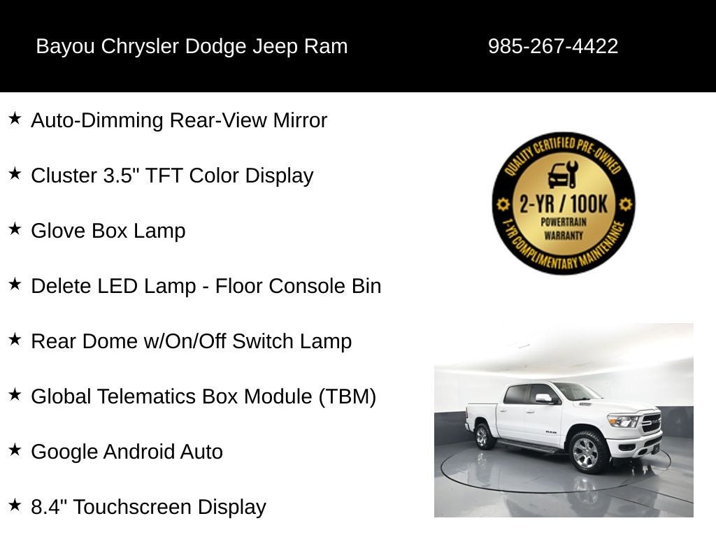 2022 RAM 1500 Big Horn Crew Cab 4x4 5'7' Box
