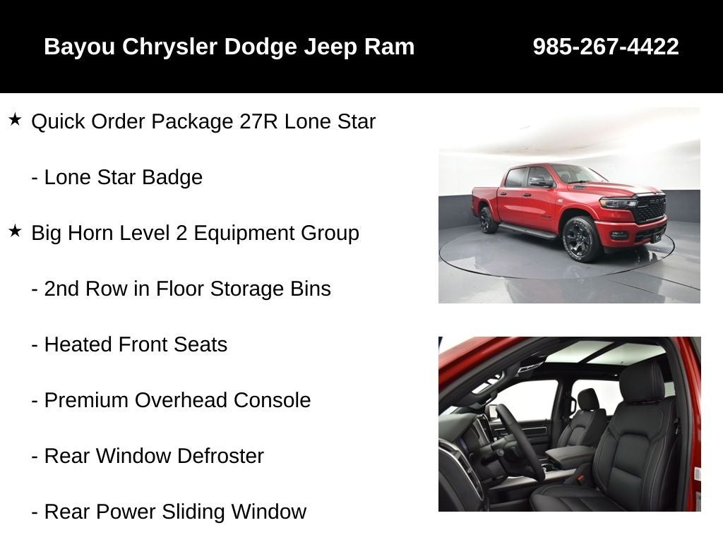 2026 RAM Ram 1500 RAM 1500 LONE STAR CREW CAB 4X4 5'7' BOX