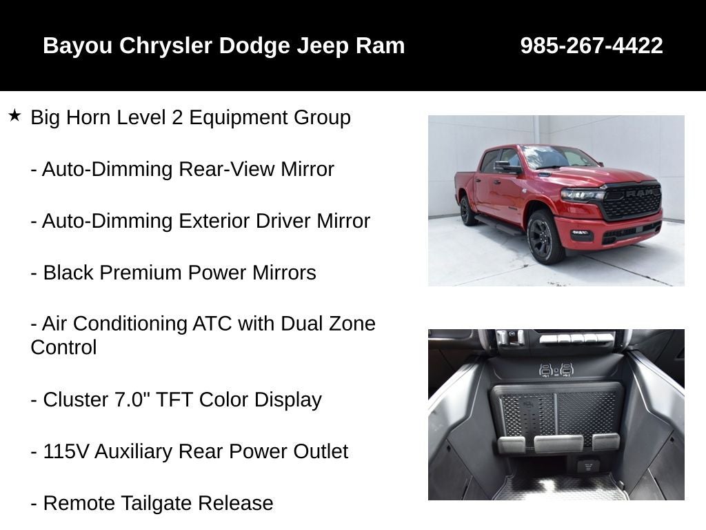 2026 RAM Ram 1500 RAM 1500 BIG HORN CREW CAB 4X4 5'7' BOX