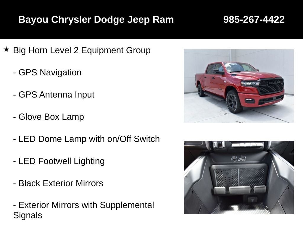 2026 RAM Ram 1500 RAM 1500 BIG HORN CREW CAB 4X4 5'7' BOX