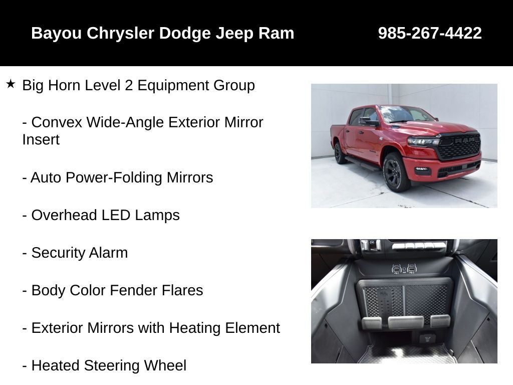 2026 RAM Ram 1500 RAM 1500 BIG HORN CREW CAB 4X4 5'7' BOX