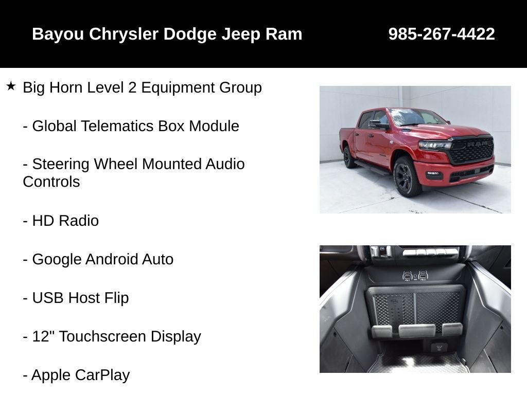 2026 RAM Ram 1500 RAM 1500 BIG HORN CREW CAB 4X4 5'7' BOX