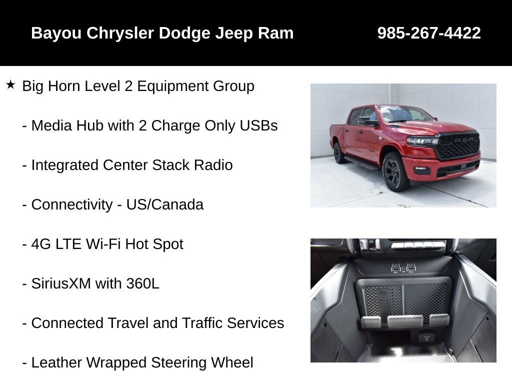 2026 RAM Ram 1500 RAM 1500 BIG HORN CREW CAB 4X4 5'7' BOX
