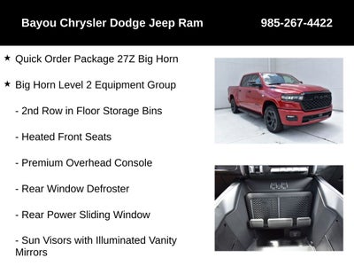 2026 RAM Ram 1500 RAM 1500 BIG HORN CREW CAB 4X4 5'7' BOX