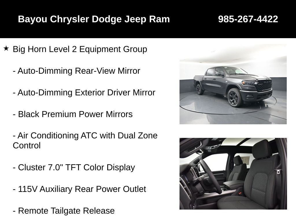 2026 RAM Ram 1500 RAM 1500 BIG HORN CREW CAB 4X4 5'7' BOX