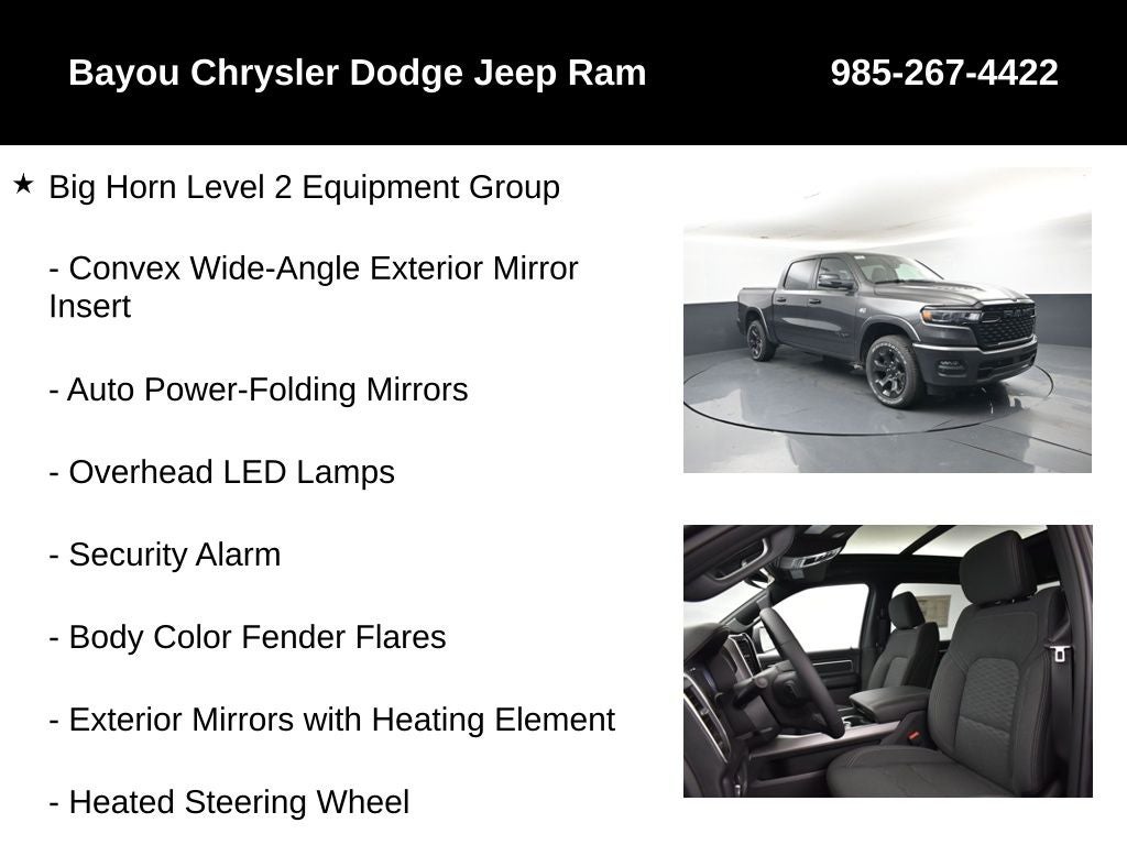 2026 RAM Ram 1500 RAM 1500 BIG HORN CREW CAB 4X4 5'7' BOX