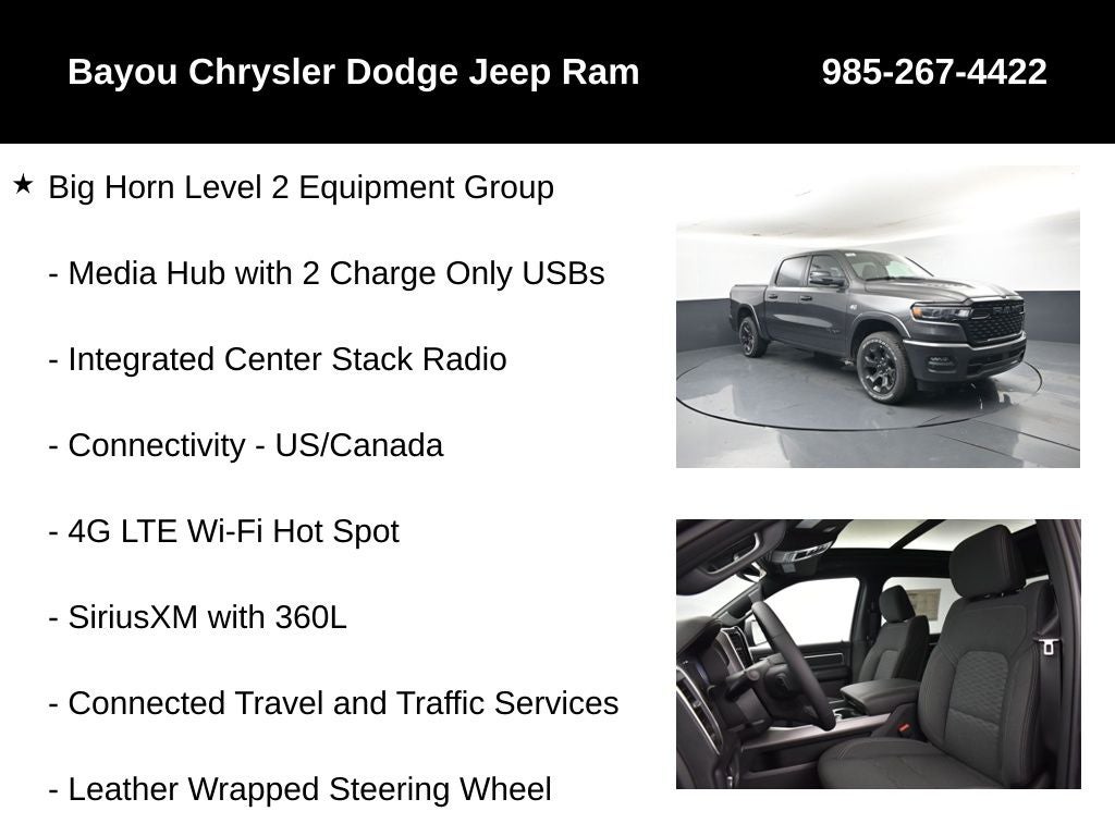 2026 RAM Ram 1500 RAM 1500 BIG HORN CREW CAB 4X4 5'7' BOX