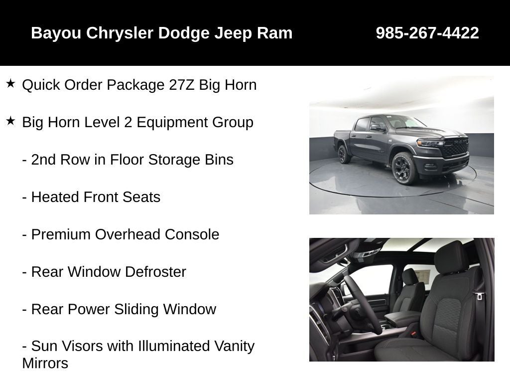 2026 RAM Ram 1500 RAM 1500 BIG HORN CREW CAB 4X4 5'7' BOX