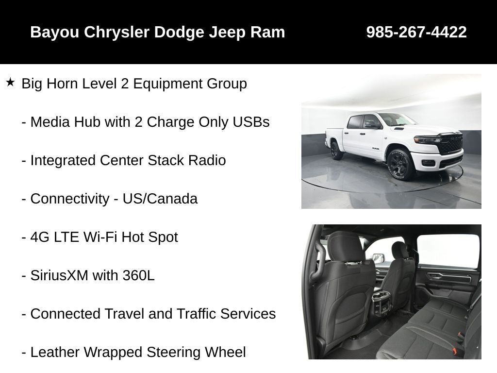 2026 RAM Ram 1500 RAM 1500 BIG HORN CREW CAB 4X4 5'7' BOX