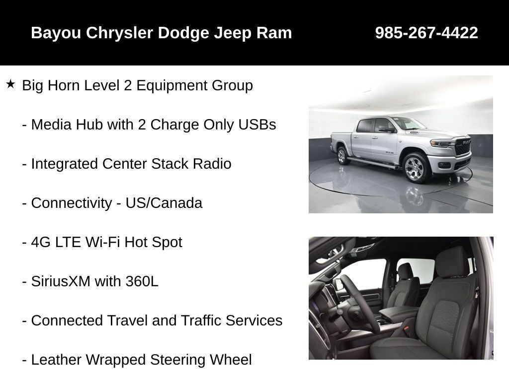 2026 RAM Ram 1500 RAM 1500 BIG HORN CREW CAB 4X4 5'7' BOX