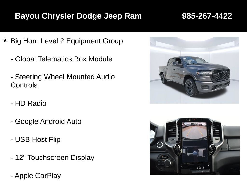 2026 RAM 1500 RAM 1500 BIG HORN CREW CAB 4X4 5'7' BOX