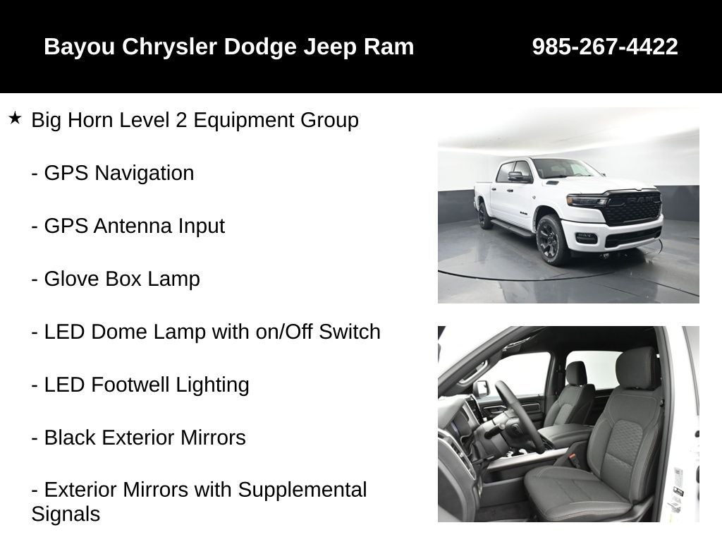 2026 RAM Ram 1500 RAM 1500 BIG HORN CREW CAB 4X4 5'7' BOX