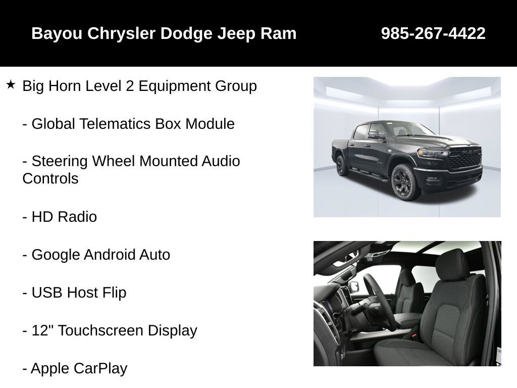 2026 RAM 1500 RAM 1500 BIG HORN CREW CAB 4X4 5'7' BOX