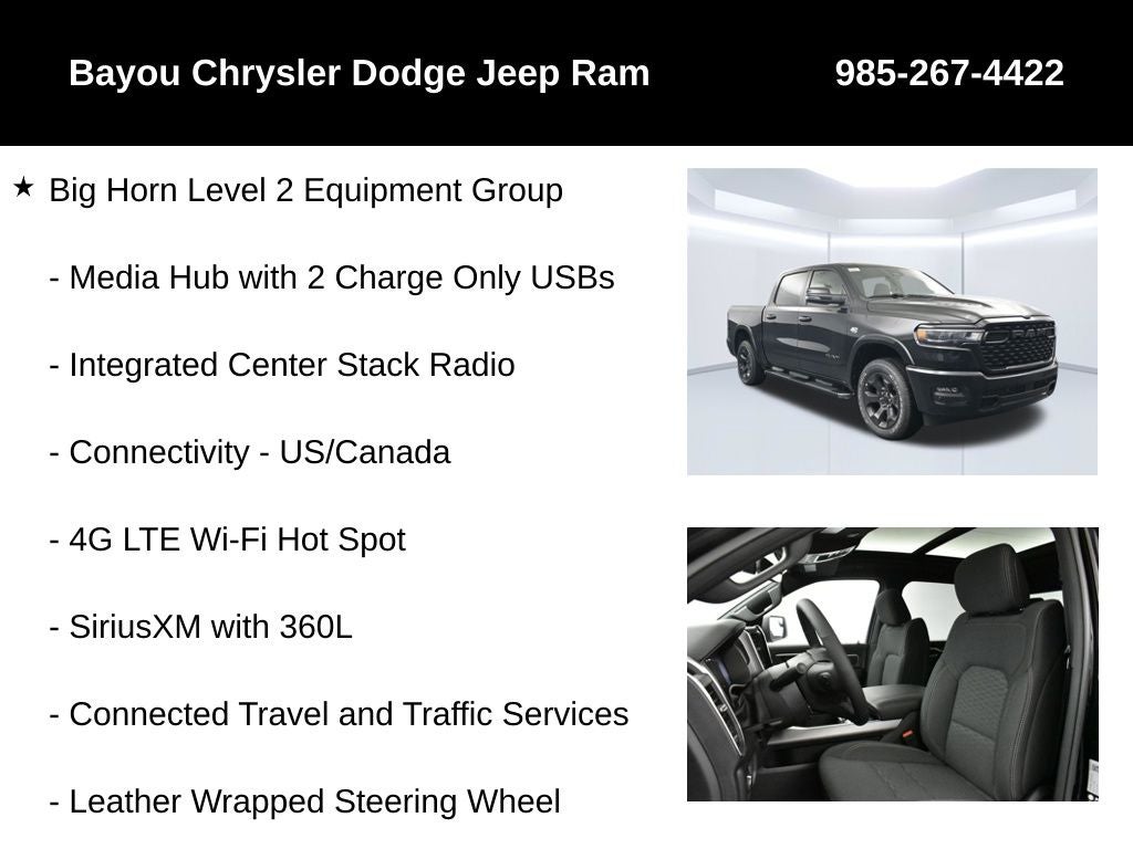 2026 RAM 1500 RAM 1500 BIG HORN CREW CAB 4X4 5'7' BOX