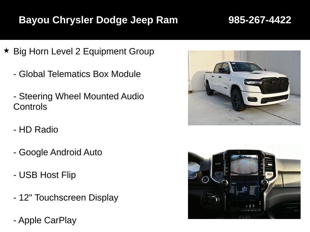 2026 RAM Ram 1500 RAM 1500 BIG HORN CREW CAB 4X4 5'7' BOX