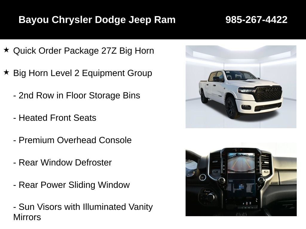 2026 RAM Ram 1500 RAM 1500 BIG HORN CREW CAB 4X4 5'7' BOX