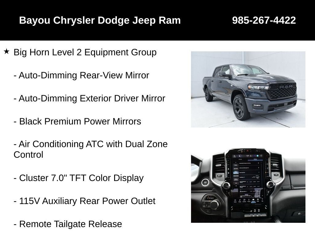 2026 RAM Ram 1500 RAM 1500 BIG HORN CREW CAB 4X4 5'7' BOX
