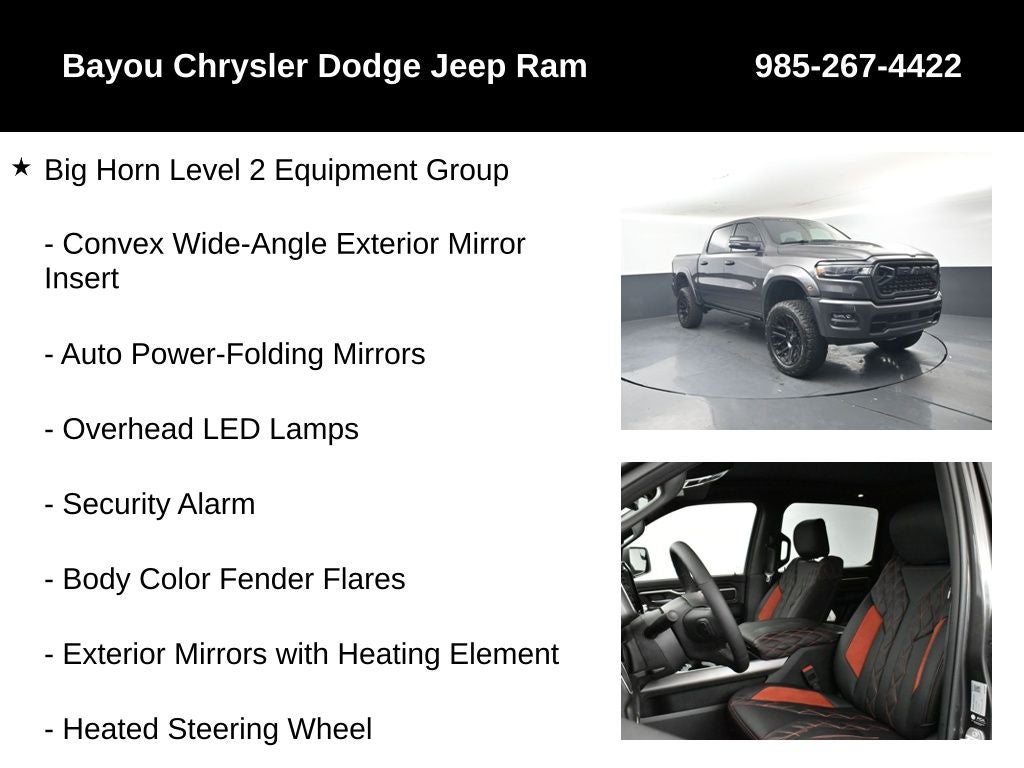 2026 RAM Ram 1500 RAM 1500 BIG HORN CREW CAB 4X4 5'7' BOX