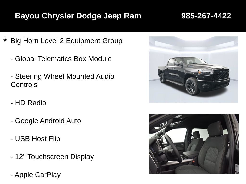 2026 RAM 1500 RAM 1500 BIG HORN CREW CAB 4X4 5'7' BOX
