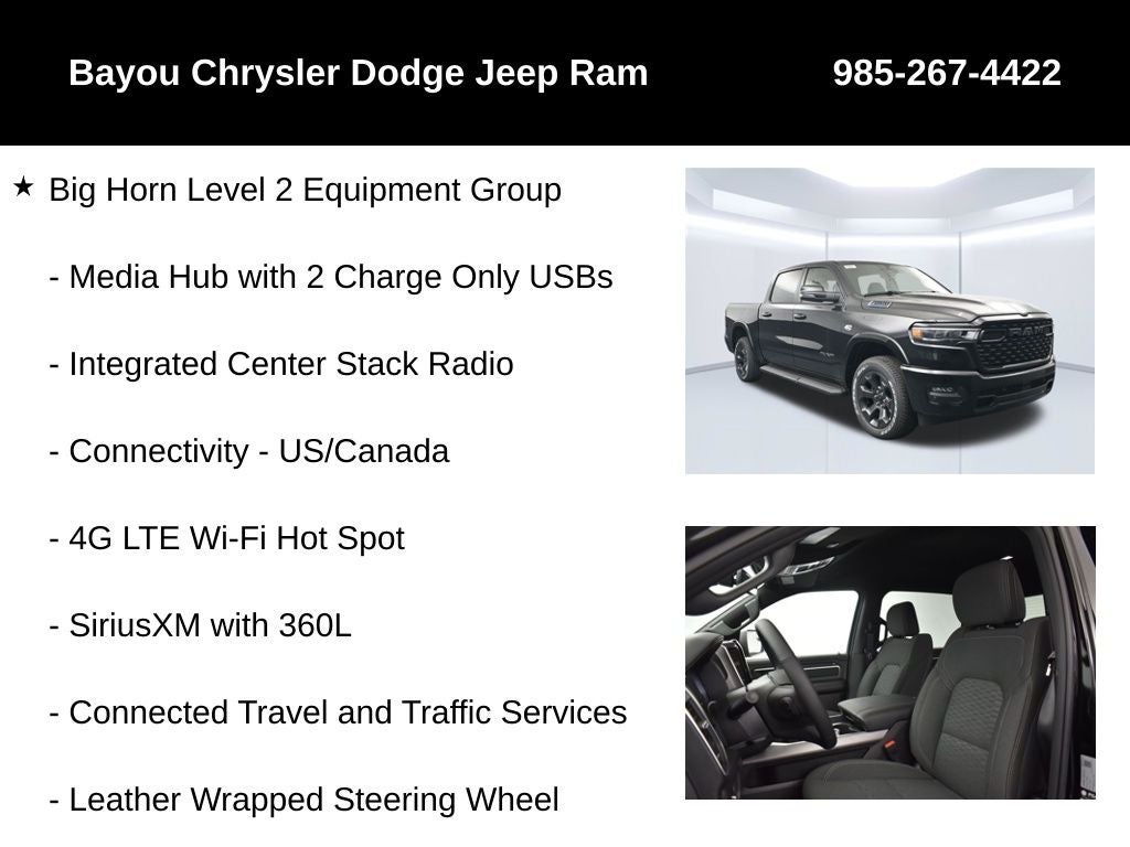 2026 RAM 1500 RAM 1500 BIG HORN CREW CAB 4X4 5'7' BOX