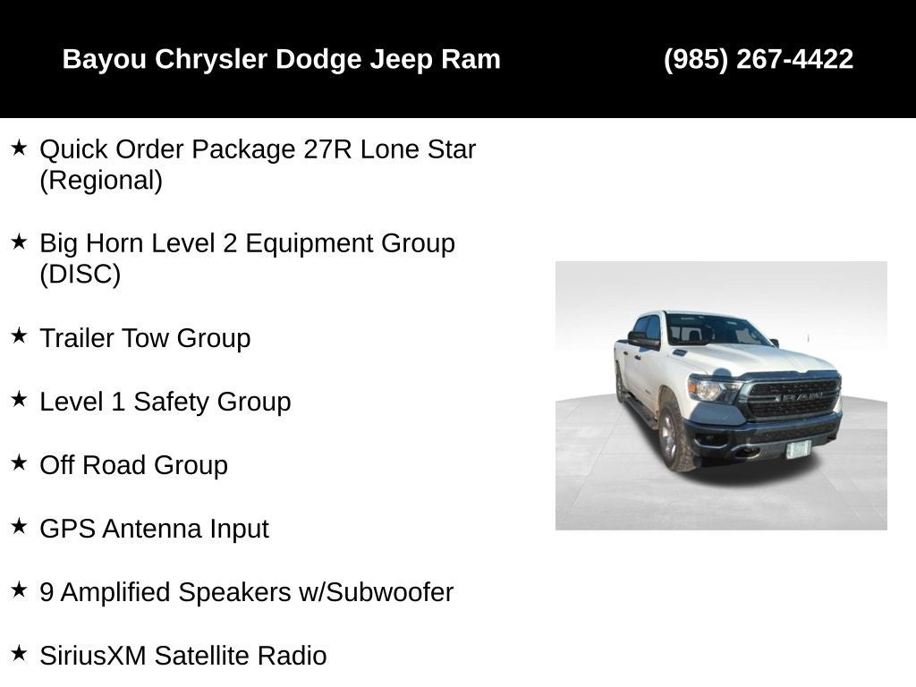 2023 RAM 1500 Big Horn/Lone Star