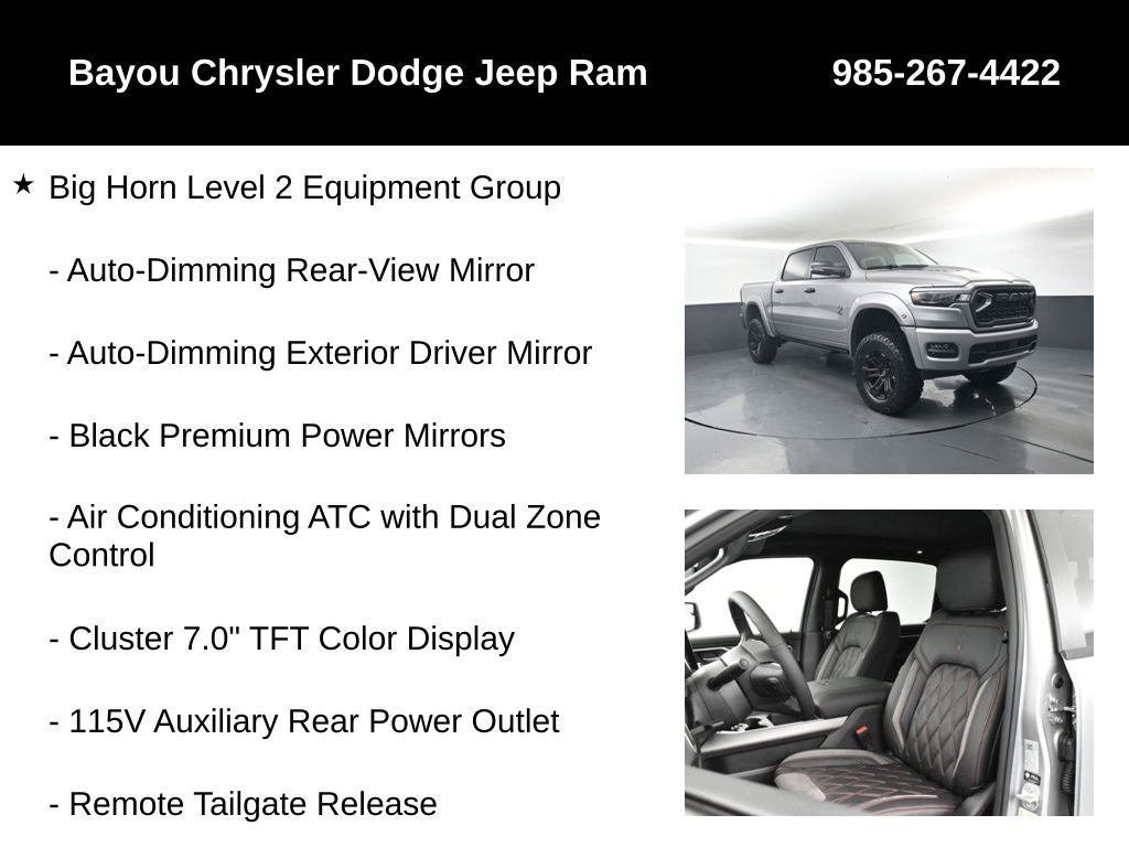 2026 RAM Ram 1500 RAM 1500 BIG HORN CREW CAB 4X4 5'7' BOX