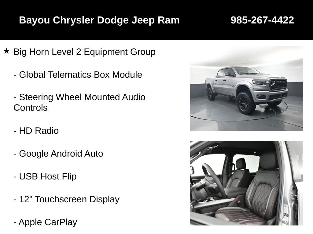 2026 RAM Ram 1500 RAM 1500 BIG HORN CREW CAB 4X4 5'7' BOX