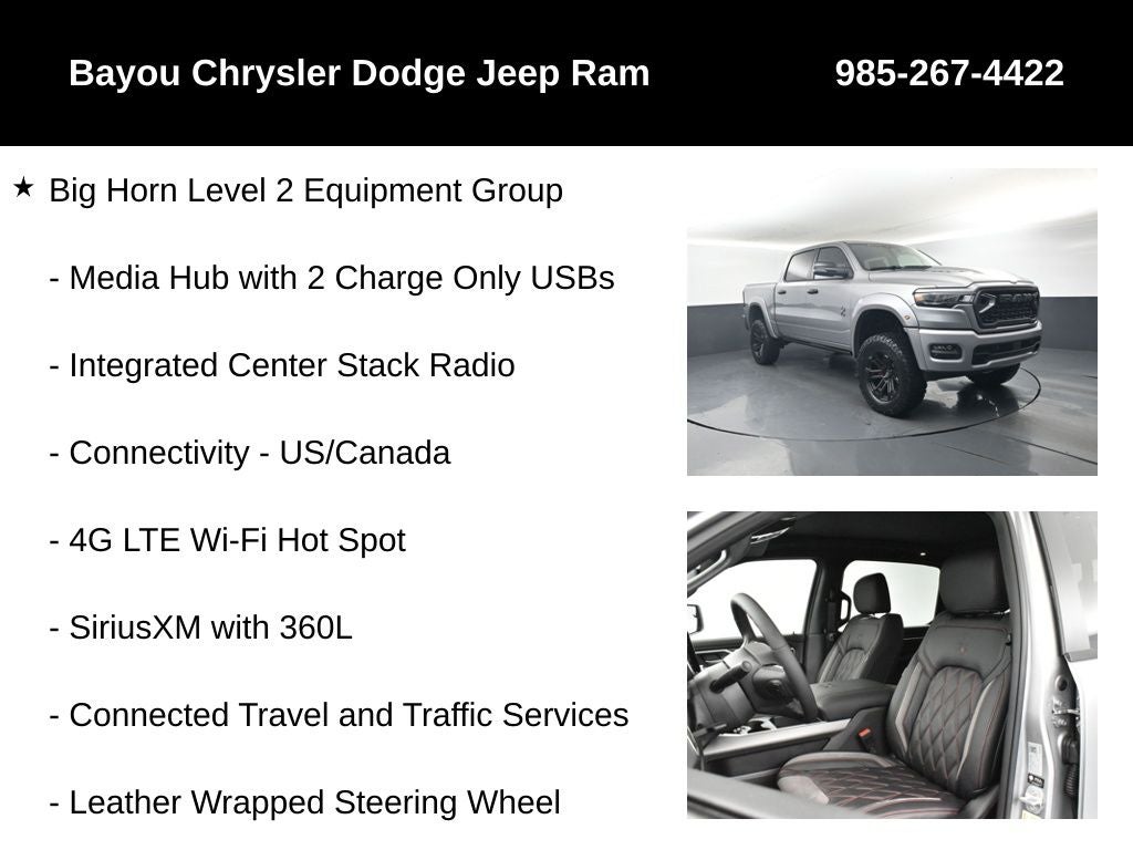 2026 RAM Ram 1500 RAM 1500 BIG HORN CREW CAB 4X4 5'7' BOX